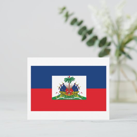 Haiti Flag Postkarte (Stehend Vorderseite)