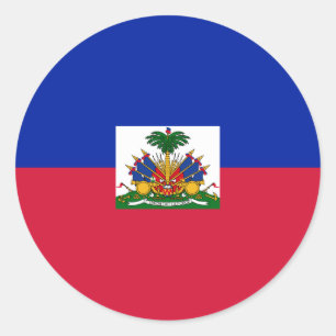 Haiti Flag Runder Aufkleber