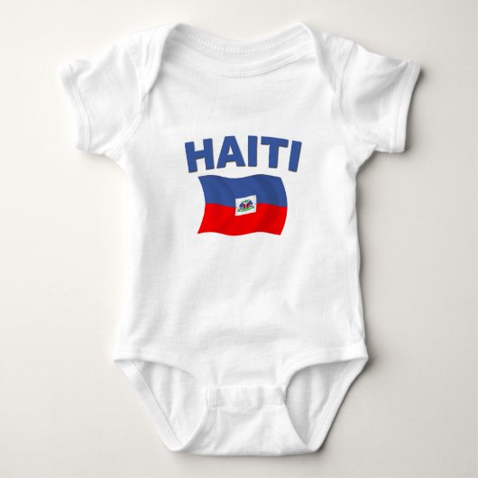 Haiti-Flagge 1 Baby Strampler (Vorderseite)