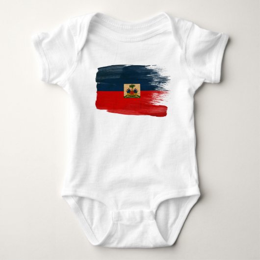 Haiti-Flagge Baby Strampler (Vorderseite)