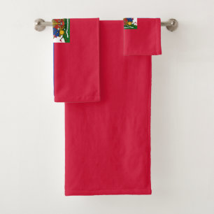Haiti-Flagge Badhandtuch Set