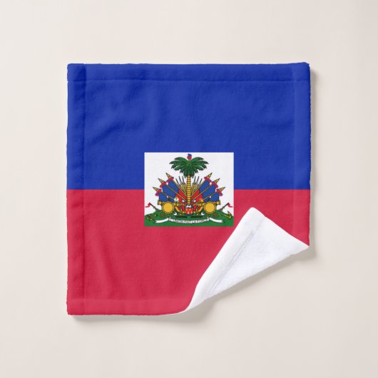Haiti-Flagge Badhandtuch Set (Waschlappen)