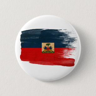Haiti-Flagge Button