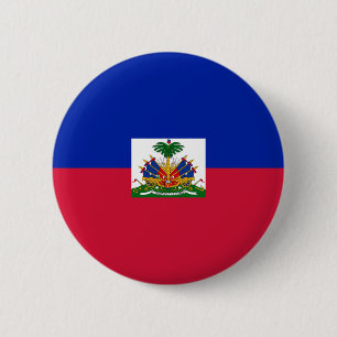 Haiti-Flagge Button