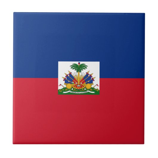 Haiti-Flagge Fliese (Vorderseite)