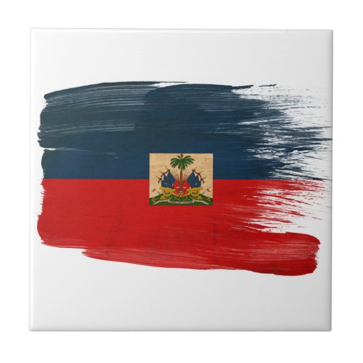 Haiti-Flagge Fliese (Vorderseite)