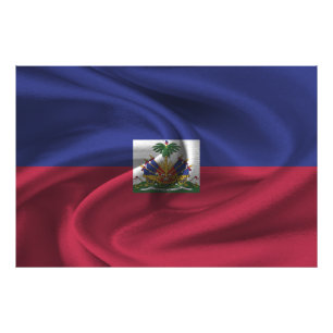 Haiti-Flagge Fotodruck