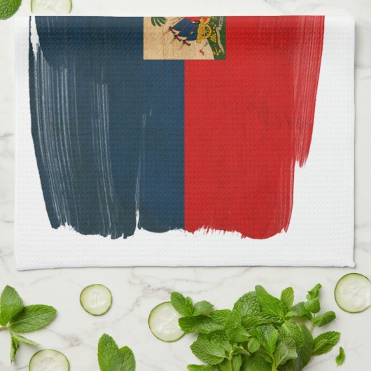 Haiti-Flagge Handtuch (Gefaltet)