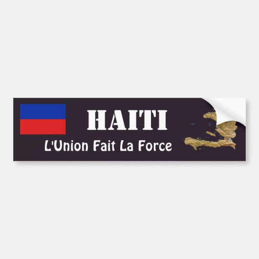 Haiti-Flagge + Karten-Autoaufkleber Autoaufkleber (Vorne)
