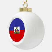 Haiti-Flagge Keramik Kugel-Ornament (Rechts)