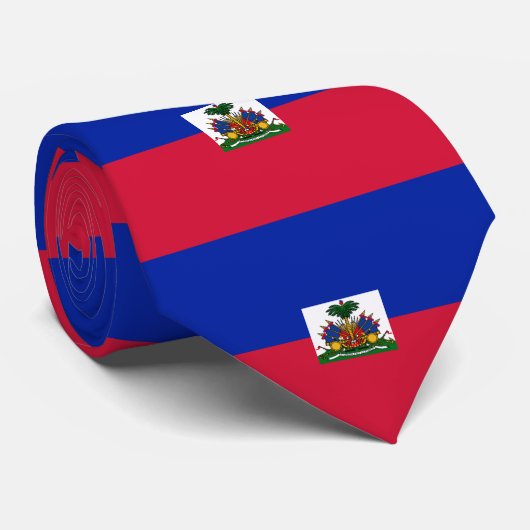 Haiti-Flagge Krawatte (Gerollt)