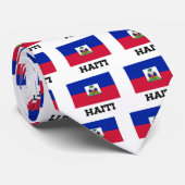 Haiti-Flagge Krawatte (Gerollt)