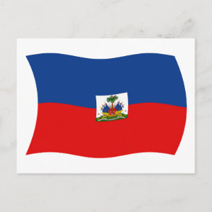 Haiti-Flagge-Postkarte Postkarte