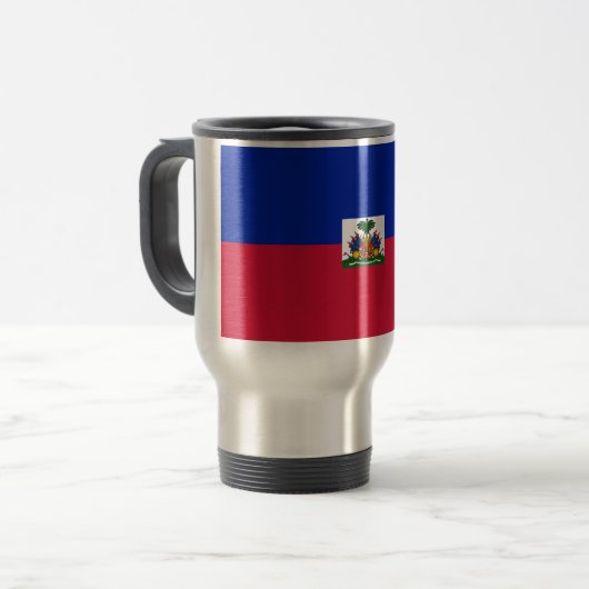 Haiti-Flagge Reisebecher (Vorderseite Links)