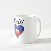 Haiti-Flaggen-Herz Kaffeetasse (VorderseiteRechts)