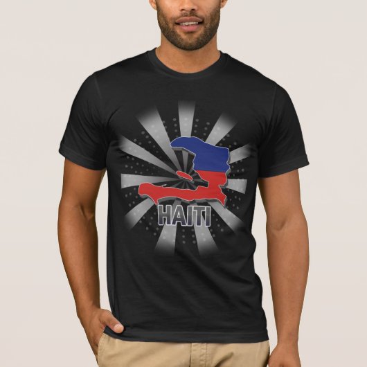 Haiti-Flaggen-Karte 2,0 T-Shirt (Vorderseite)