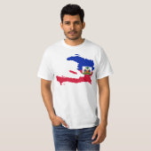 Haiti-Flaggen-Karte HT T-Shirt (Vorne ganz)