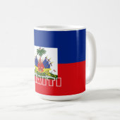 Haiti-Flaggen-Tasse Kaffeetasse (VorderseiteRechts)