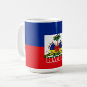 Haiti-Flaggen-Tasse Kaffeetasse (Vorderseite Links)
