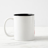 Haiti-Flaggen-Tasse Zweifarbige Tasse (Links)