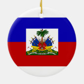 HAITI-FLAGGEN-VERZIERUNG KERAMIK ORNAMENT (Hinten)