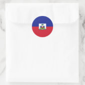 Haiti-Flaggenaufkleber Runder Aufkleber (Tasche)