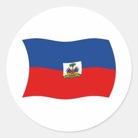 Haiti-Flaggenaufkleber Runder Aufkleber (Vorderseite)