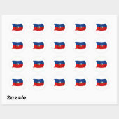 Haiti-Flaggenaufkleber Runder Aufkleber (Blatt)