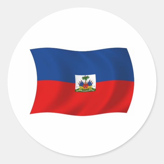 Haiti-Flaggenaufkleber Runder Aufkleber (Vorderseite)