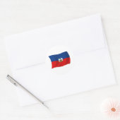 Haiti-Flaggenaufkleber Runder Aufkleber (Umschlag)