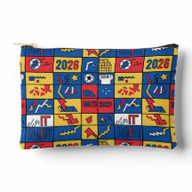 Haiti Football Pattern Zipper Bag