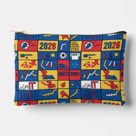 Haiti Football Pattern Zipper Bag Zubehörtasche