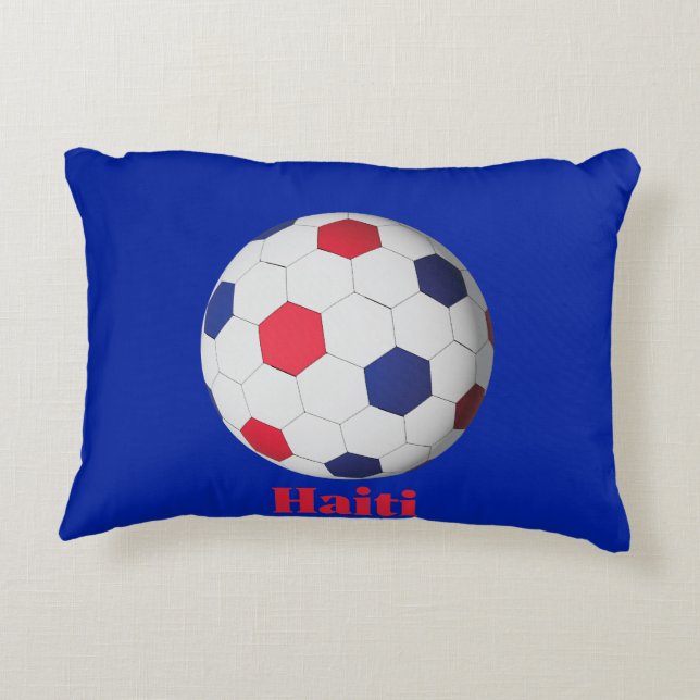 Haiti Fußball Dekokissen (Rückseite)