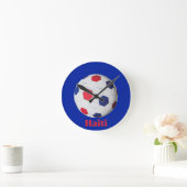 Haiti Fußball Runde Wanduhr (Zuhause)