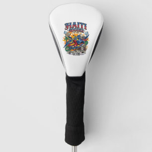 Haiti Fußball Skelett Stürmer Nationen Poster Stil Golf Headcover