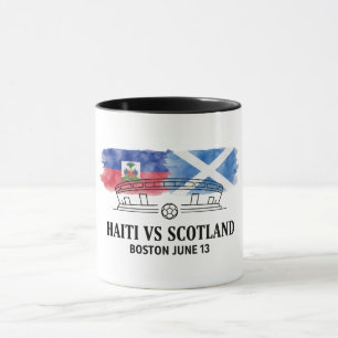 Haiti gegen Schottland Gruppenphase Wasserfarbe Fl Tasse