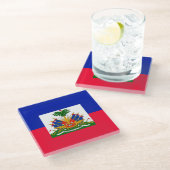 Haiti Glasuntersetzer (Schrägansicht)