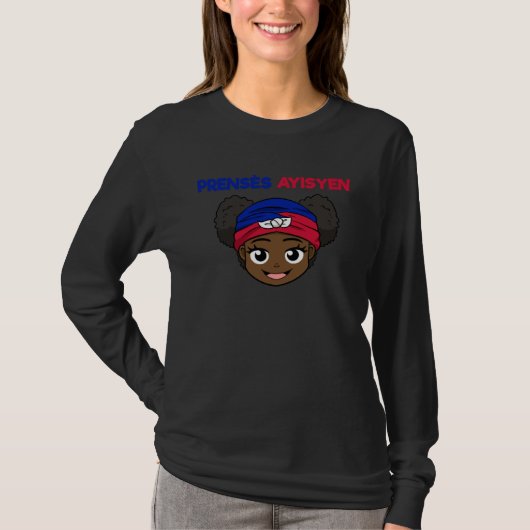 Haiti Haitian Flag Day Proud Woman Ayiti Girl Ayis T-Shirt (Vorderseite)