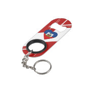 Haiti-Haitianer-Flagge Schlüsselbund Flaschenöffner (Rückseite Schrägansicht)