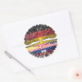 Haiti Haitianisch Deutsch Deutschland Baum Wurzel Runder Aufkleber (Umschlag)