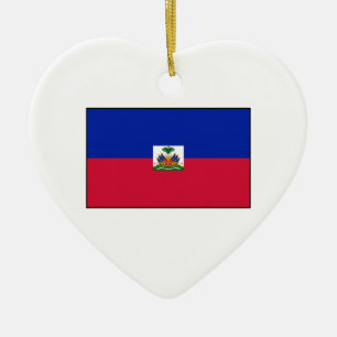 Haiti - haitianische Flagge Keramik Ornament