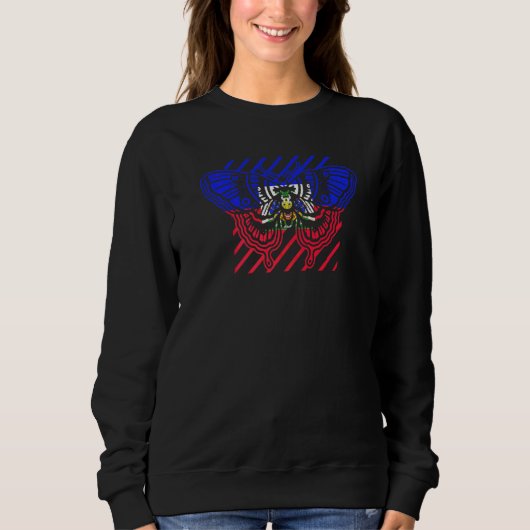 Haiti Haitischer Schmetterling  2 Sweatshirt (Vorderseite)