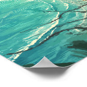 Haiti Illustration Travel Art Vintag Poster (Ecke)