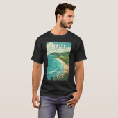 Haiti Illustration Travel Art Vintag T-Shirt (Vorne ganz)