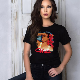 Haiti Karibik Frau Rot Reisen T-Shirt