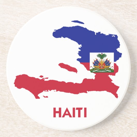 HAITI-KARTE SANDSTEIN UNTERSETZER (Vorne)