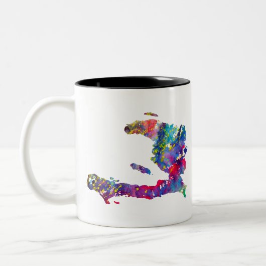 Haiti-Karte Zweifarbige Tasse (Links)