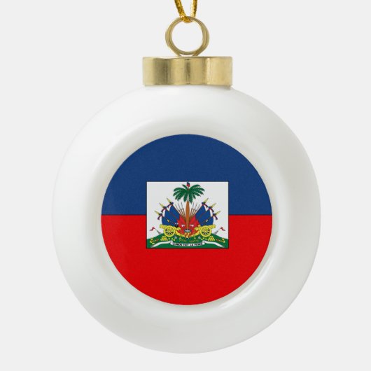 Haiti Keramik Kugel-Ornament (Vorderseite)
