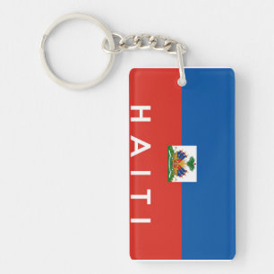 Haiti-Landesflaggesymbol-Namentext Schlüsselanhänger
