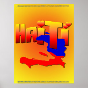 HAITI-LIEBE Druck Poster